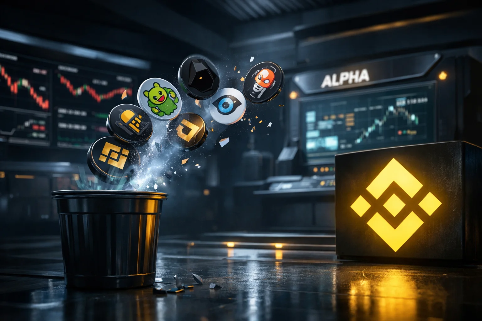 Binance Alpha Delists 9 Altcoins from Features