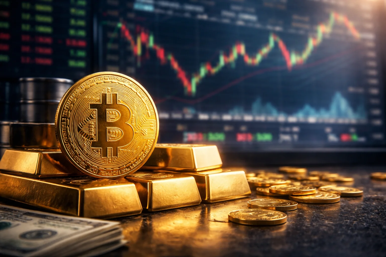 Gold Fell Sharply While Bitcoin Held on to $68,000