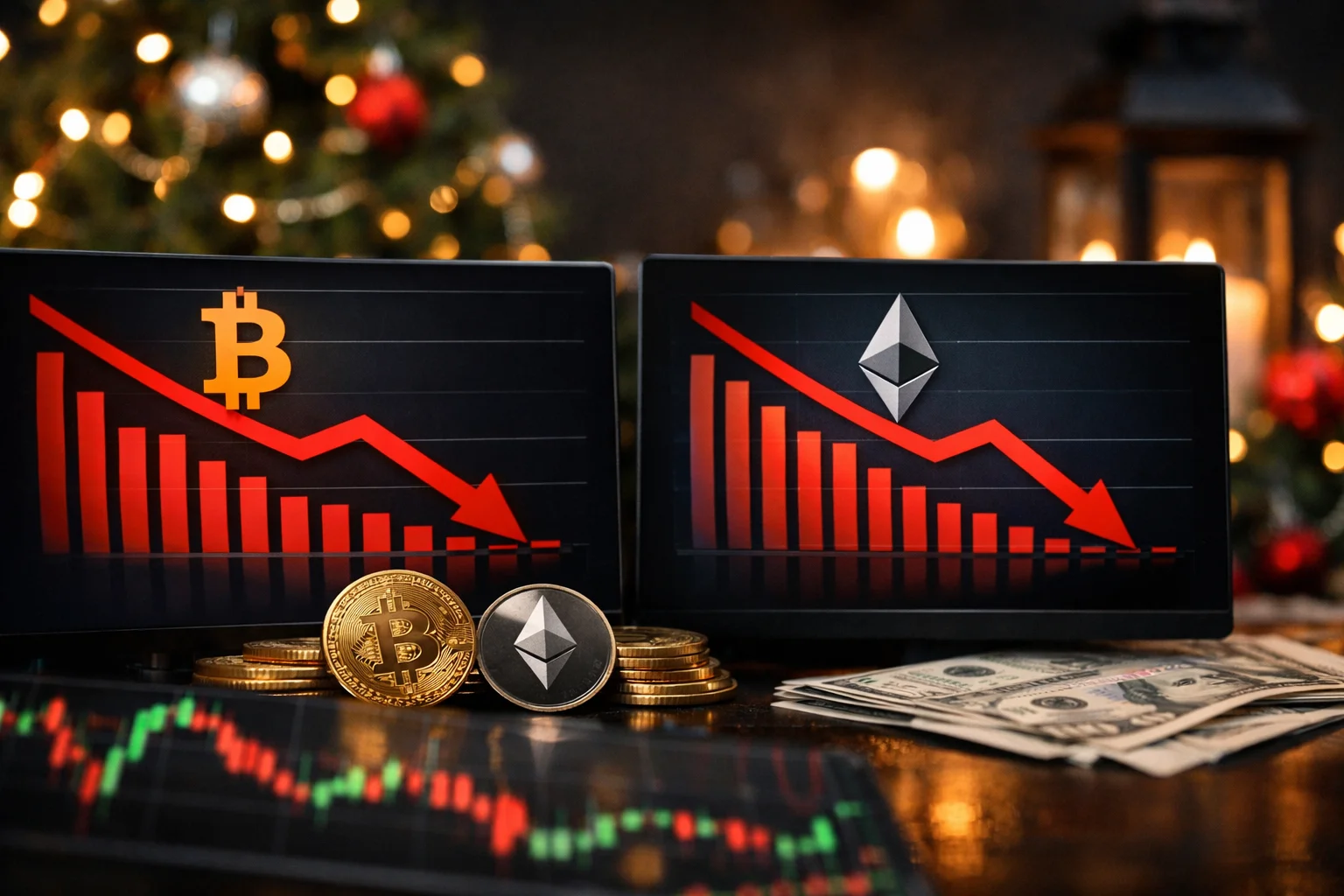Pre-Christmas Wave of Outflows from Spot Bitcoin and Ethereum ETFs