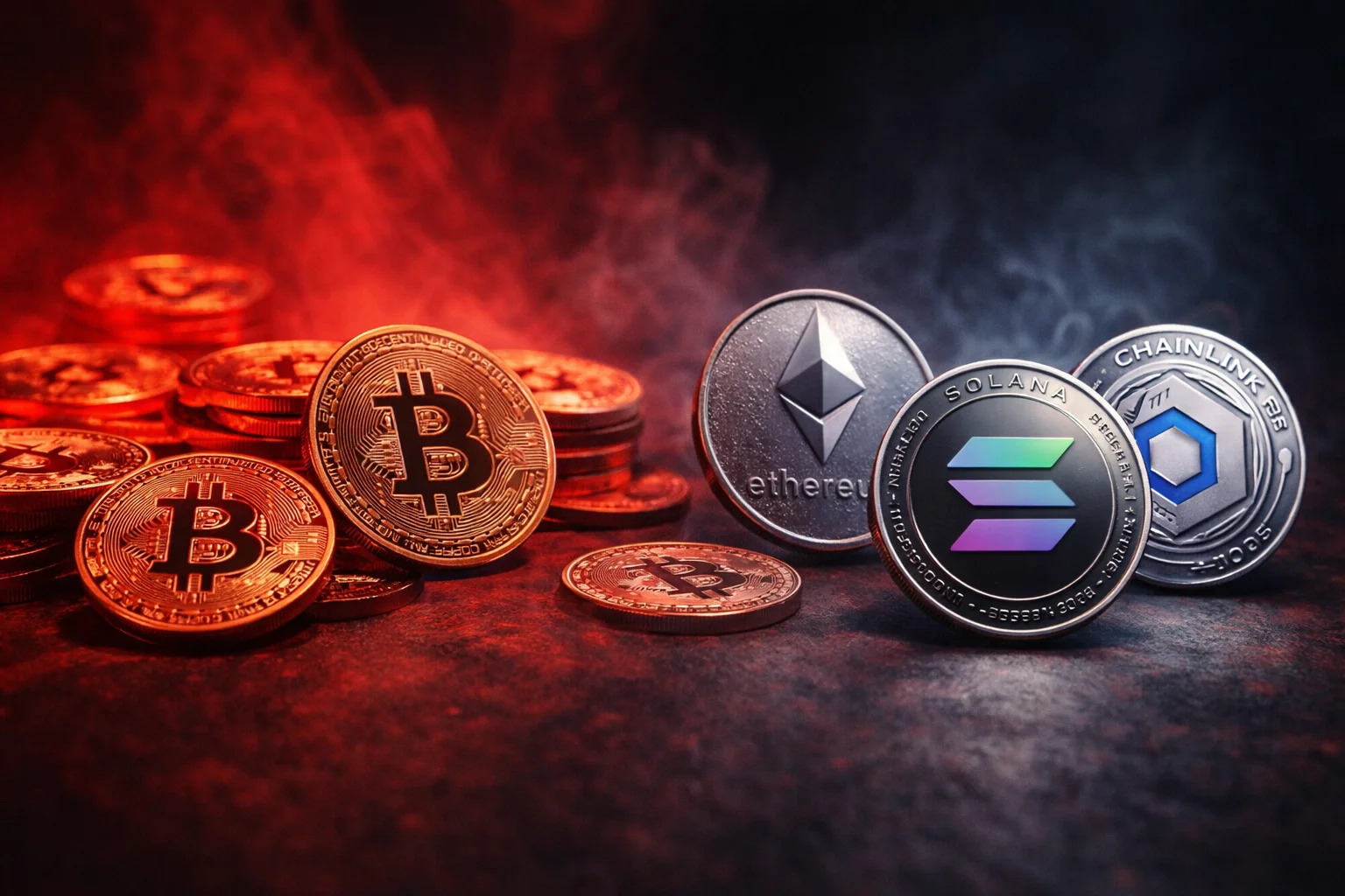 Sell in BTC, ETH, XRP: SOL, LINK, and BNB Funds Remain Strong