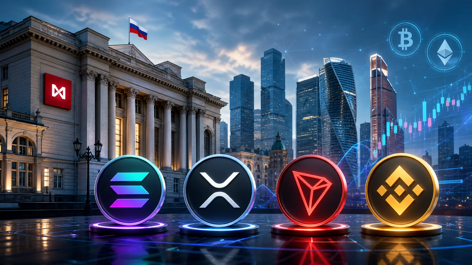 Moscow Stock Exchange Launches Index for 4 Altcoins