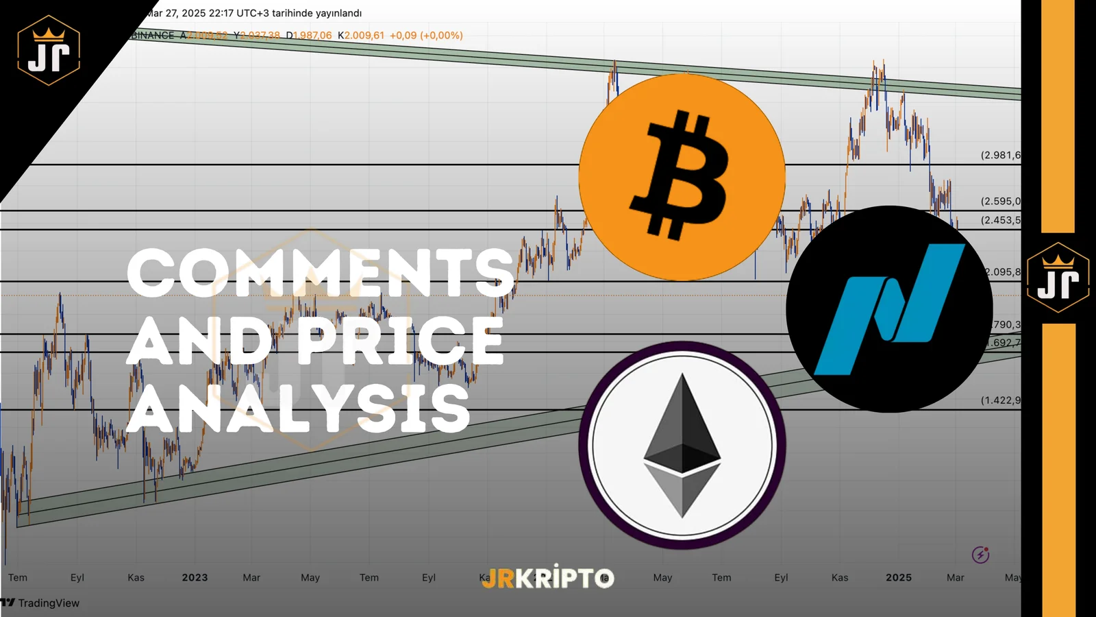 BTC, ETH and NASDAQ: Comments and Price Analysis 27.03.2025